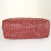 Goyard Saint-Louis shopping bag in red monogram canvas and red leather - Detail D4 thumbnail