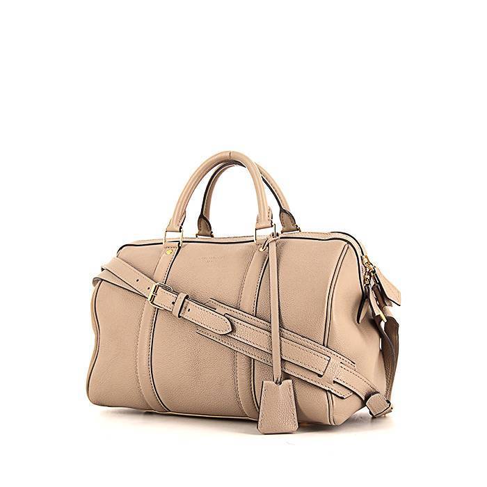 Louis Vuitton Speedy Sofia Coppola bag worn on the shoulder or carried in the hand in beige grained leather - 00pp