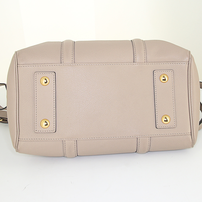 Sac porté épaule ou main Louis Vuitton Speedy Sofia Coppola en cuir grainé beige - Detail D5