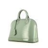 Bolso de mano Louis Vuitton Alma en cuero Epi verde agua - 00pp thumbnail