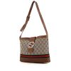 Gucci Gucci Vintage messenger bag in beige monogram canvas and brown leather - 00pp thumbnail