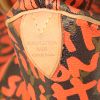 Borsa Louis Vuitton Speedy Editions Limitées in tela monogram cerata bicolore marrone e arancione con decoro graffiti e pelle naturale - Detail D3 thumbnail