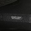 Hermès shopping bag in black canvas and black leather - Detail D3 thumbnail