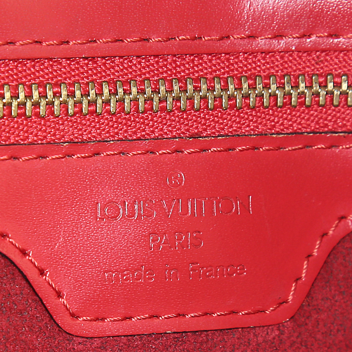 Bolso de mano Louis Vuitton Lussac en cuero Epi rojo - Detail D3