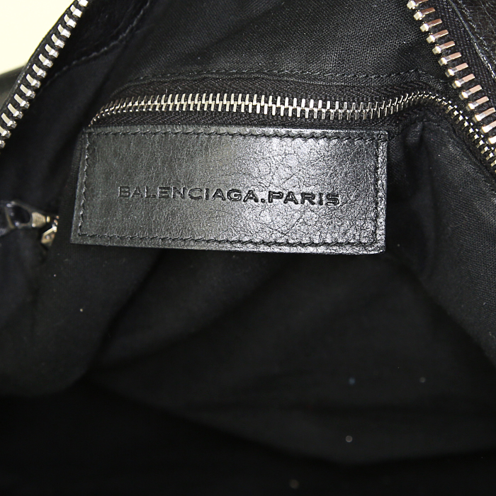 Sac à main Balenciaga Work en cuir noir - Detail D3
