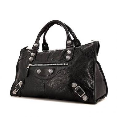 Borsa Balenciaga Work in pelle nera effetto invecchiato