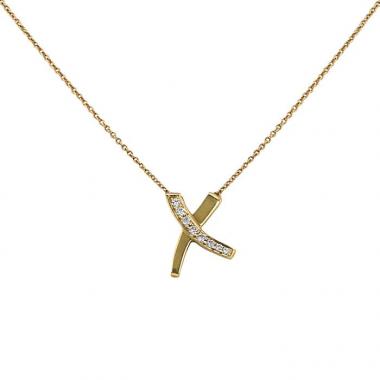 Collier Tiffany 
Co en or jaune et diamants