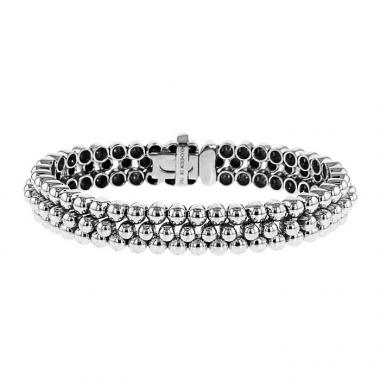 Brazalete que se puede abrir Boucheron Grains de Raisins en oro blanco