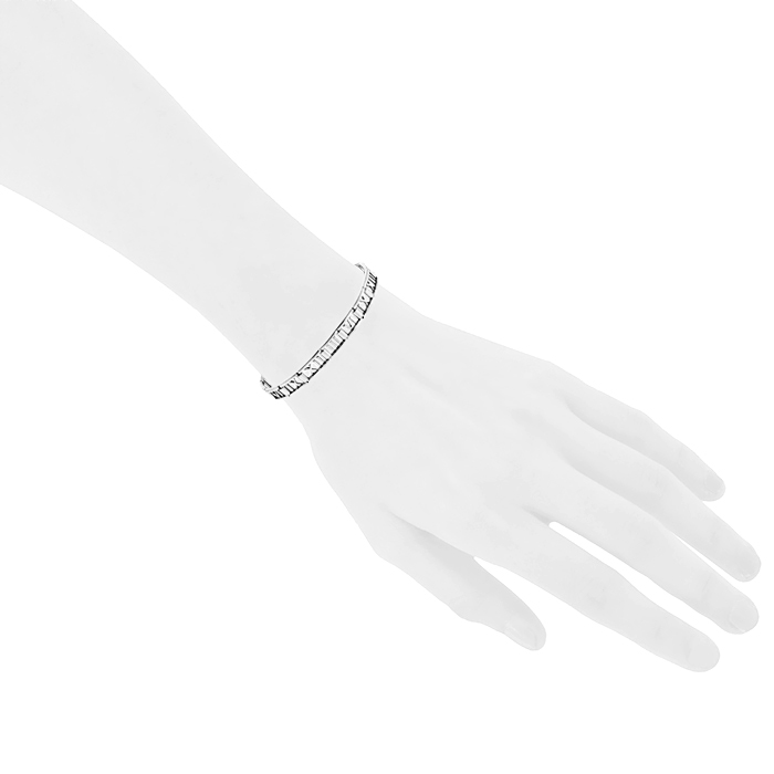 Brazalete articulado Tiffany & Co Atlas en oro blanco - Detail D1