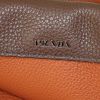 Bolso de mano Prada Double en cuero granulado marrón - Detail D4 thumbnail