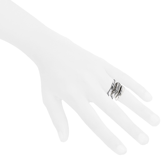 Bague Fred en or blanc et diamants - Detail D1