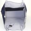 Tod's shopping bag in navy blue bicolor suede and grey leather - Detail D3 thumbnail