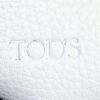 Shopping bag Tod's in camoscio bicolore blu marino e pelle grigia - Detail D4 thumbnail