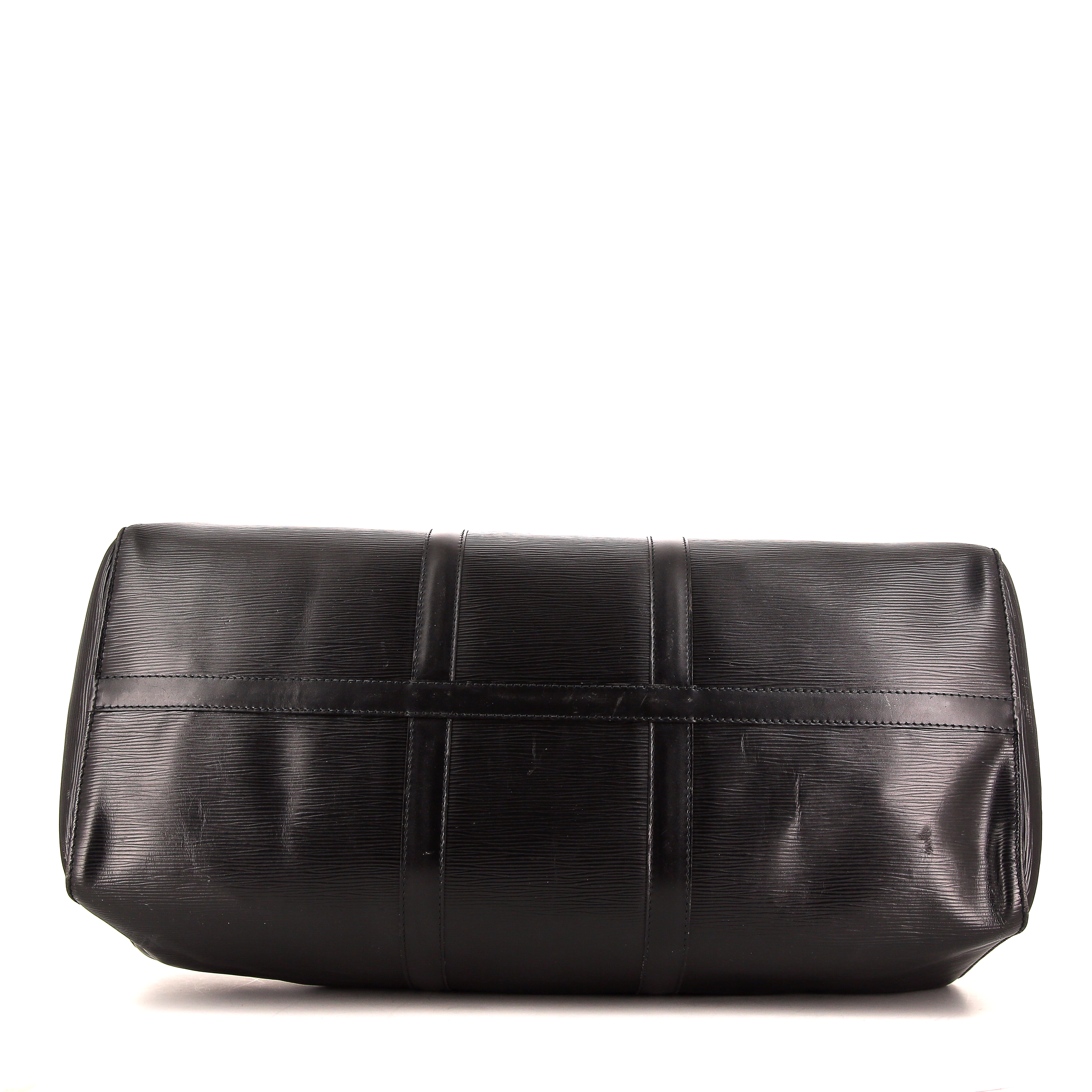 Borsa da viaggio Louis Vuitton Keepall 50 cm in pelle Epi nera - Detail D2