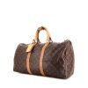 Bolsa de viaje Louis Vuitton Keepall 45 en lona Monogram revestida y cuero natural - 00pp thumbnail