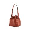 Shopping bag Louis Vuitton petit Noé modello piccolo in pelle Epi marrone e color cognac - 00pp thumbnail