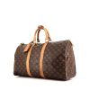 Bolsa de viaje Louis Vuitton Keepall 45 en lona Monogram y cuero natural - 00pp thumbnail