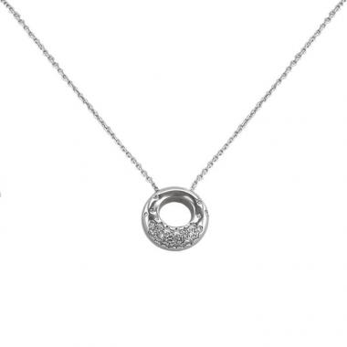 Collier Chaumet Anneau en or blanc et diamants
