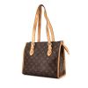 Borsa da spalla o a mano Louis Vuitton Popincourt in tela monogram cerata marrone e pelle naturale - 00pp thumbnail