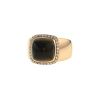 Fred Pain de Sucre medium model ring in pink gold,  diamonds and smoked quartz - 00pp thumbnail