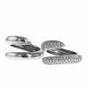 Anello doppio Chaumet Spirale in oro bianco e diamanti - Detail D2 thumbnail
