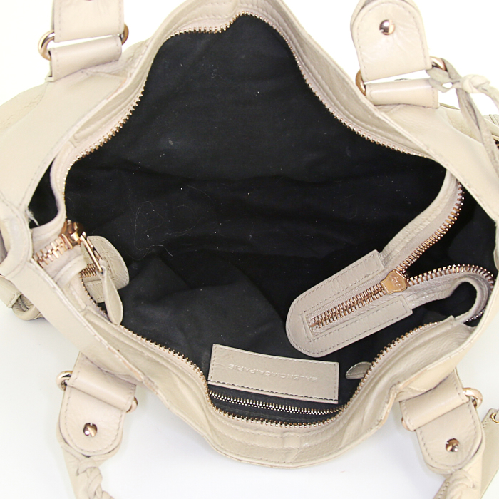 Borsa Balenciaga Classic City in pelle beige - Detail D3