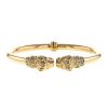 Rigid opening Lalaounis Animal Head bracelet in yellow gold and diamonds - 00pp thumbnail