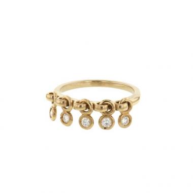 Dior Coquine small model ring in yellow gold and diamonds