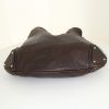 Gucci Bamboo Indy Hobo bag worn on the shoulder or carried in the hand in brown leather and bamboo - Detail D4 thumbnail