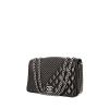 Chanel Editions Limitées shoulder bag in black chevron quilted leather - 00pp thumbnail
