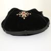 Yves Saint Laurent Mombasa handbag in black velvet and black leather - Detail D4 thumbnail