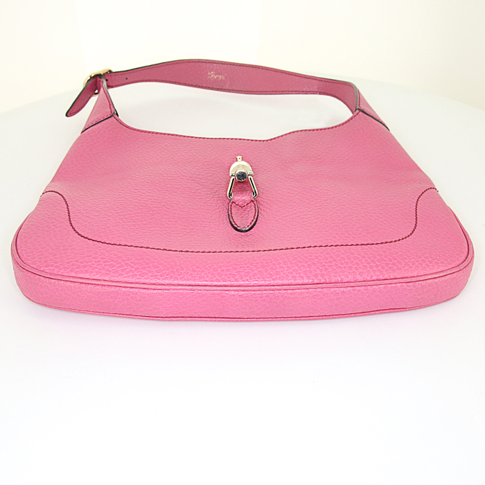 Bolso de mano Gucci Jackie modelo mediano en cuero rosa - Detail D4