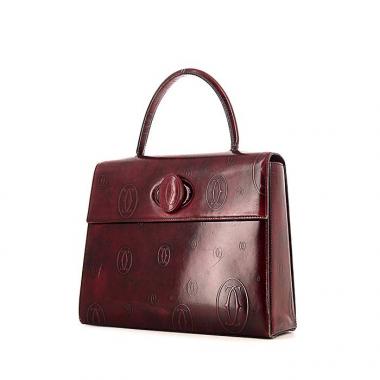 Bolso de mano Cartier Happy Birthday en charol Monogram color burdeos