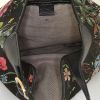 Borsa Gucci Jackie in tela nera a fiori e pelle nera - Detail D2 thumbnail