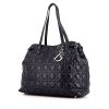 Dior Panarea handbag in dark blue canvas cannage and blue leather - 00pp thumbnail