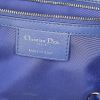 Sac cabas Dior Panarea en toile cannage bleu-roi et cuir bleu-roi - Detail D3 thumbnail