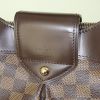 Sac à main Louis Vuitton Sistina en toile damier ébène et cuir marron - Detail D3 thumbnail