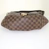 Louis Vuitton Sistina handbag in ebene damier canvas and brown leather - Detail D4 thumbnail