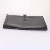 Hermes Jige pouch in black box leather - Detail D4 thumbnail