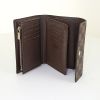 Louis Vuitton wallet in ebene damier canvas and brown leather - Detail D2 thumbnail