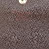 Portafogli Louis Vuitton in tela a scacchi ebana e pelle marrone - Detail D3 thumbnail