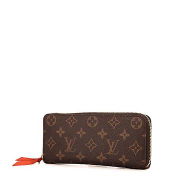 Portefeuille Louis Vuitton Clémence en toile monogram enduite