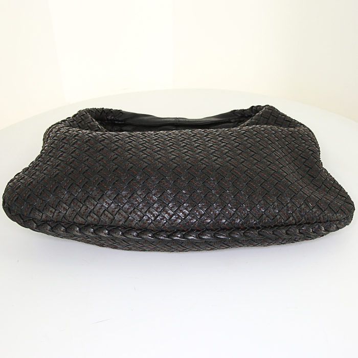 Borsa Bottega Veneta Veneta in pelle intrecciata marrone - Detail D4