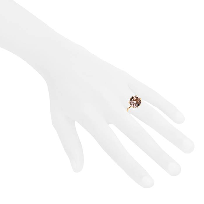 Dior Oui ring in pink gold,  quartz and diamonds - Detail D1