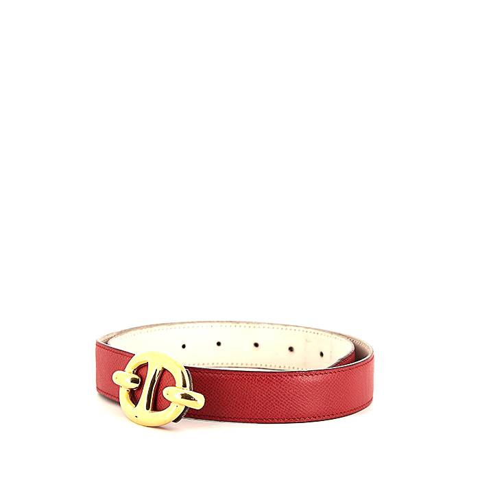 Hermes Dog Collar Epsom Leather Red Color