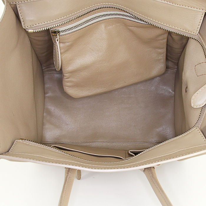 Borsa Celine Luggage modello medio in pelle color talpa - Detail D2