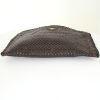 Prada pouch in brown braided leather - Detail D4 thumbnail