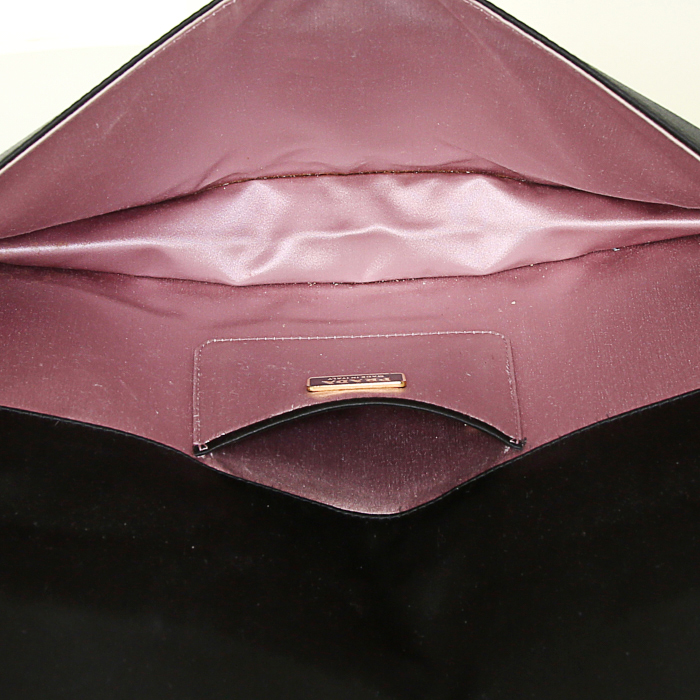Prada clutch in black satin - Detail D2