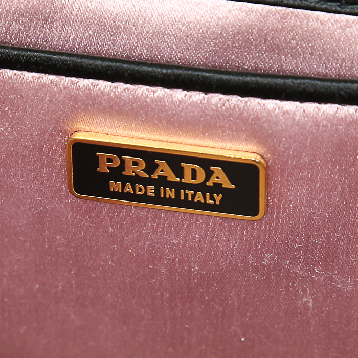Pochette du soir Prada en satin noir - Detail D3