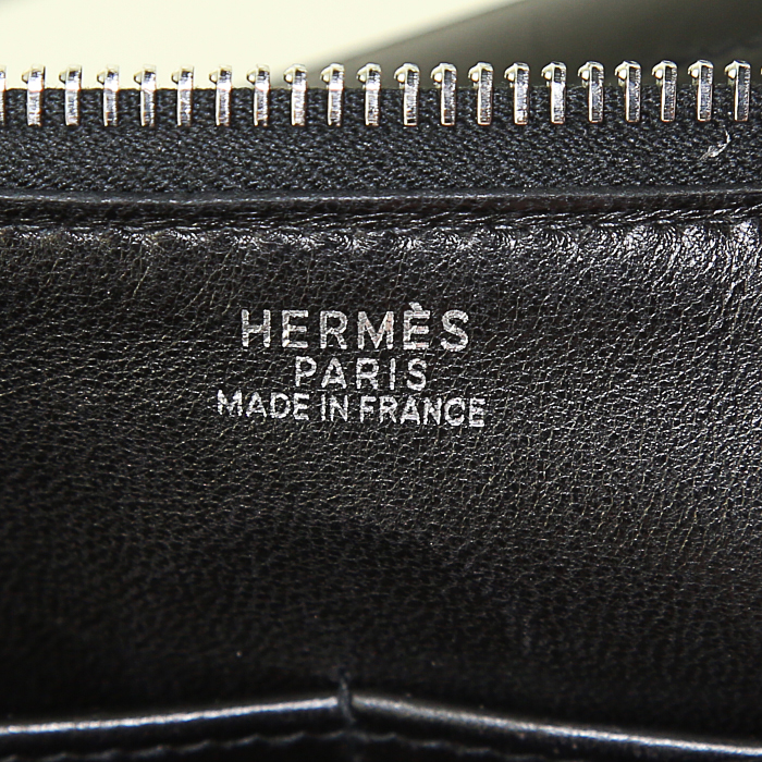 Borsa Hermès Yeoh in pelle martellata nera - Detail D3